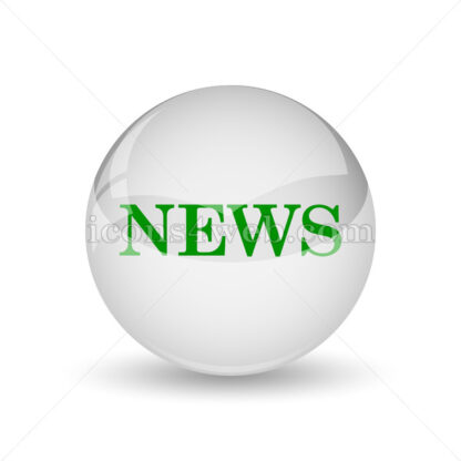 News glossy icon. News glossy button - Website icons