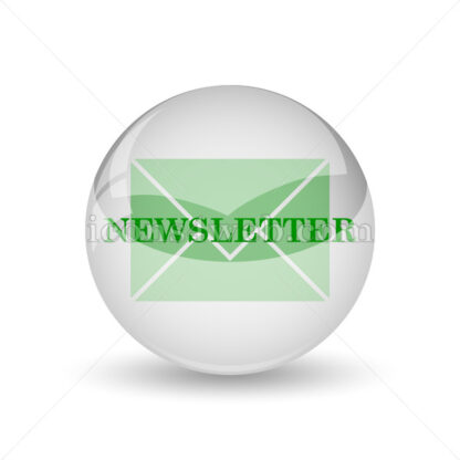 Newsletter glossy icon. Newsletter glossy button - Website icons