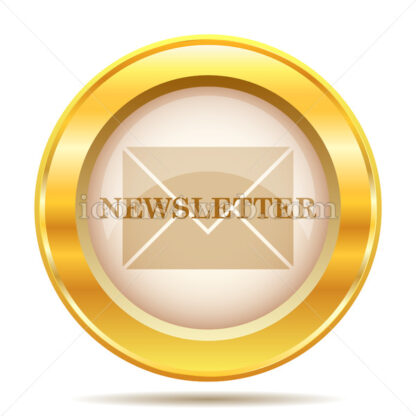Newsletter golden button - Website icons