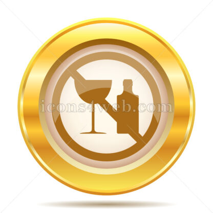 No alcohol golden button - Website icons