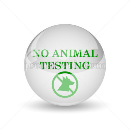 No animal testing glossy icon. No animal testing glossy button - Website icons