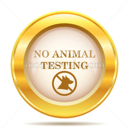 No animal testing golden button - Website icons