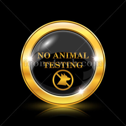 No animal testing golden icon. - Website icons