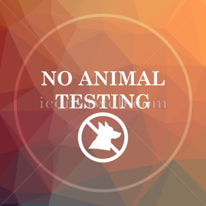 No animal testing low poly icon. Website low poly icon - Website icons