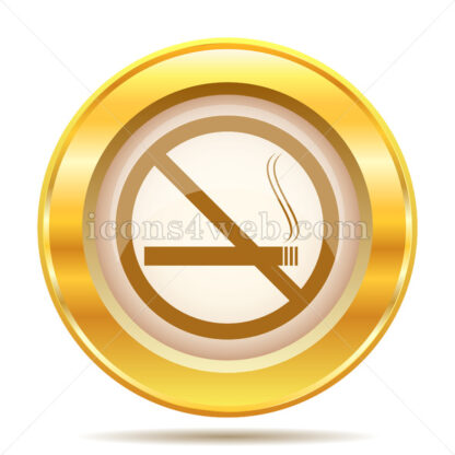 No smoking golden button - Website icons
