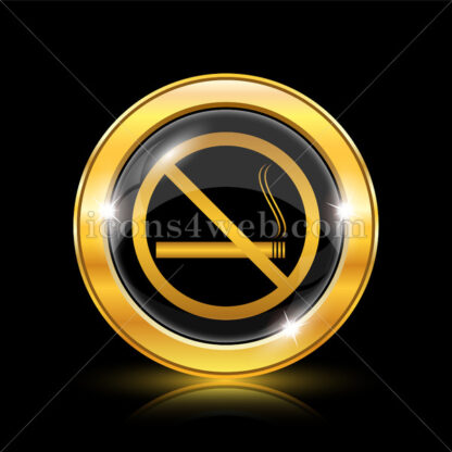 No smoking golden icon. - Website icons