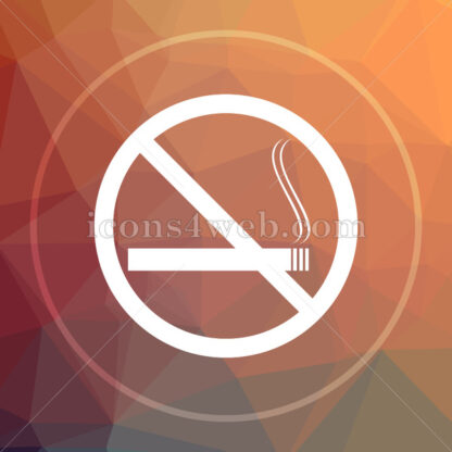 No smoking low poly icon. Website low poly icon - Website icons