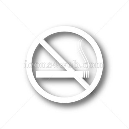 No smoking white icon. No smoking white button - Website icons