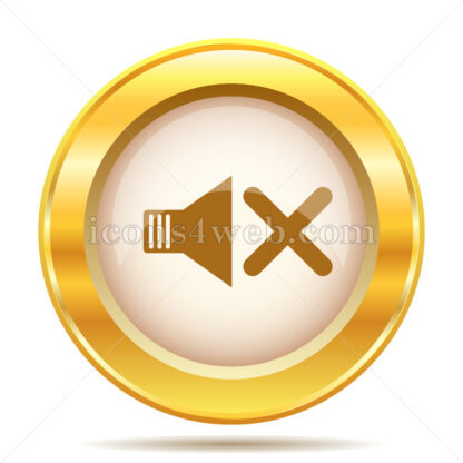 No sound golden button - Website icons
