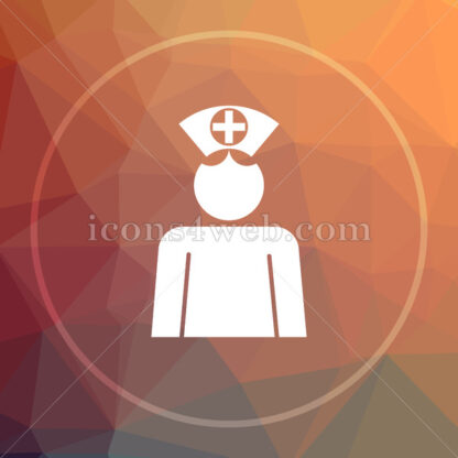 Nurse low poly icon. Website low poly icon - Website icons