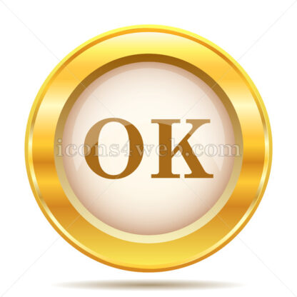 OK golden button - Website icons