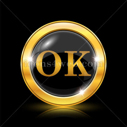OK golden icon. - Website icons