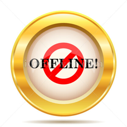 Offline golden button - Website icons