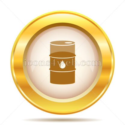 Oil barrel golden button - Website icons
