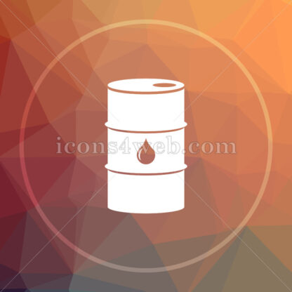 Oil barrel low poly icon. Website low poly icon - Website icons