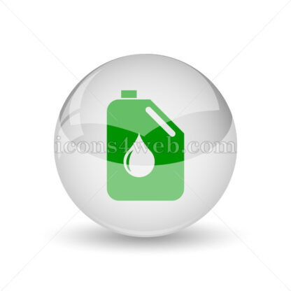 Oil can glossy icon. Oil can glossy button - Website icons