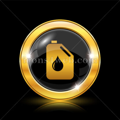 Oil can golden icon. - Website icons