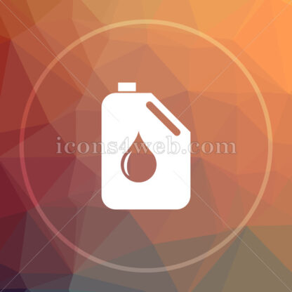 Oil can low poly icon. Website low poly icon - Website icons