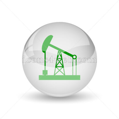 Oil pump glossy icon. Oil pump glossy button - Website icons
