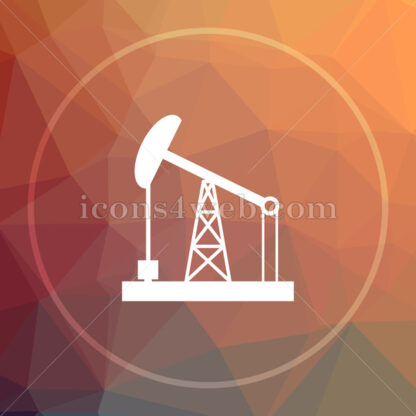 Oil pump low poly icon. Website low poly icon - Website icons