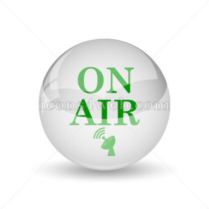 On air glossy icon. On air glossy button - Website icons