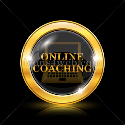 Online coaching golden icon. - Website icons