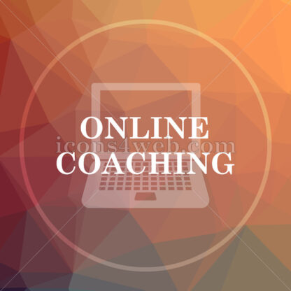 Online coaching low poly icon. Website low poly icon - Website icons