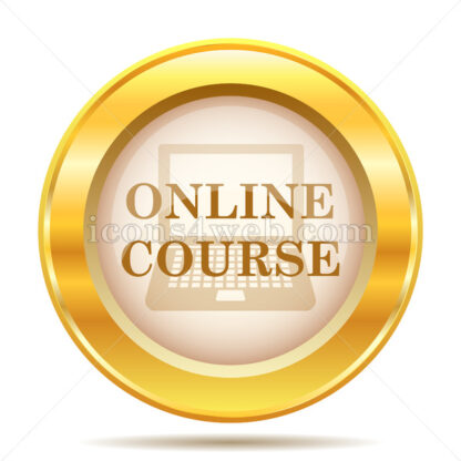 Online course golden button - Website icons