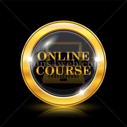Online course golden icon. - Website icons