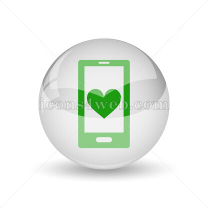 Online dating glossy icon. Online dating glossy button - Website icons