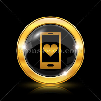 Online dating golden icon. - Website icons