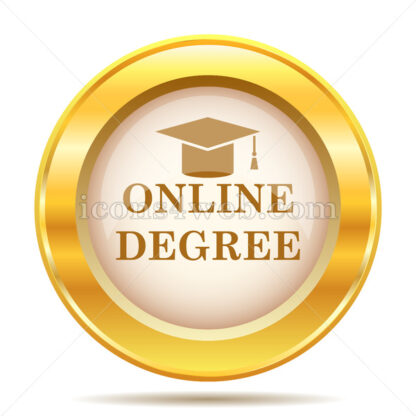 Online degree golden button - Website icons
