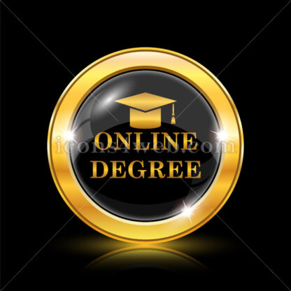Online degree golden icon. - Website icons