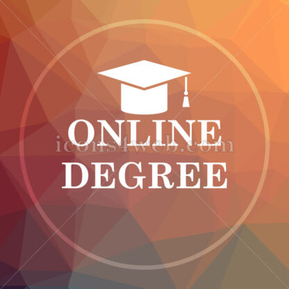 Online degree low poly icon. Website low poly icon - Website icons