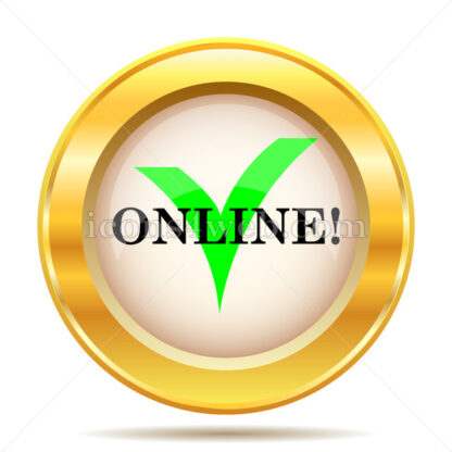 Online golden button - Website icons