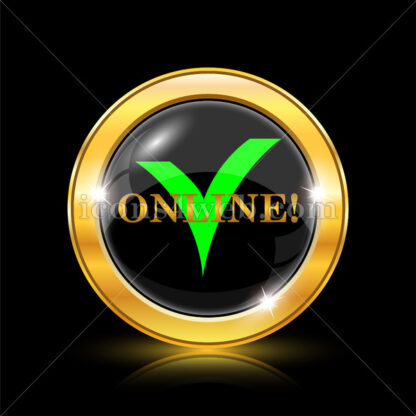 Online golden icon. - Website icons