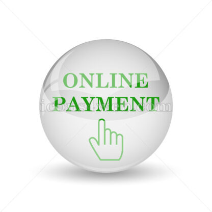 Online payment glossy icon. Online payment glossy button - Website icons