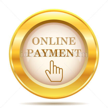 Online payment golden button - Website icons