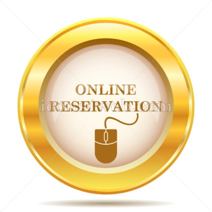 Online reservation golden button - Website icons