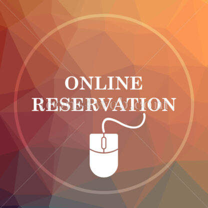 Online reservation low poly icon. Website low poly icon - Website icons