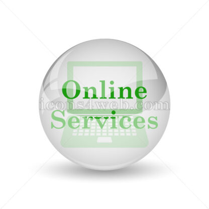 Online services glossy icon. Online services glossy button - Website icons