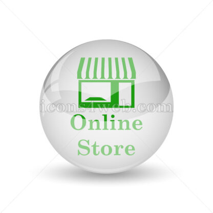 Online store glossy icon. Online store glossy button - Website icons
