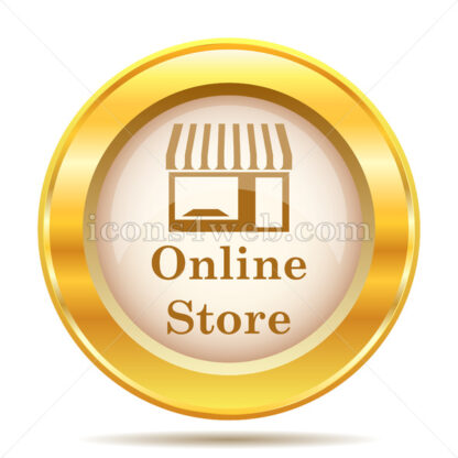 Online store golden button - Website icons