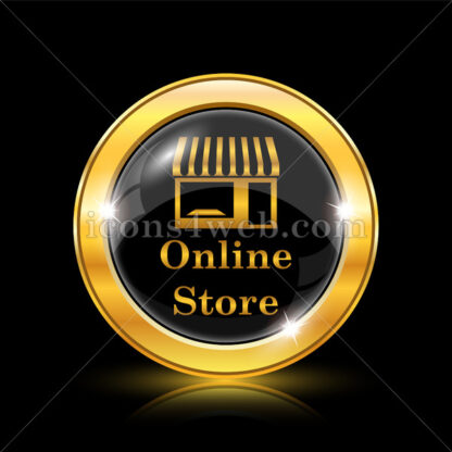 Online store golden icon. - Website icons