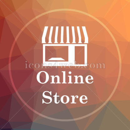Online store low poly icon. Website low poly icon - Website icons