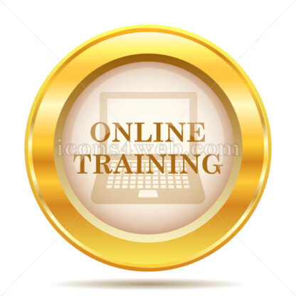 Online training golden button - Website icons