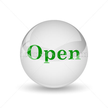 Open glossy icon. Open glossy button - Website icons