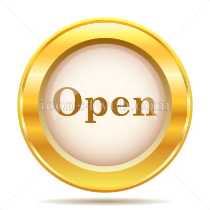 Open golden button - Website icons