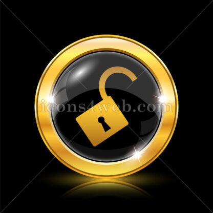 Open lock golden icon. - Website icons