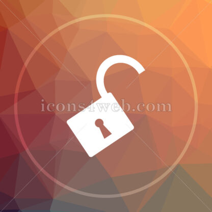 Open lock low poly icon. Website low poly icon - Website icons